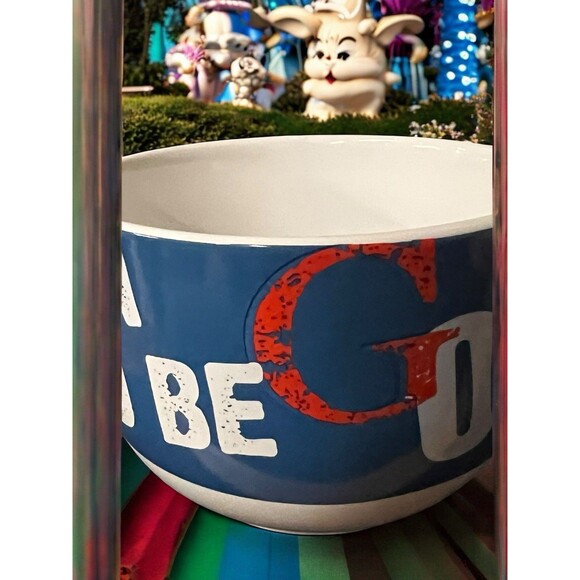 Disney Goofy Oversized Coffee Tea Soup Mug Born to be Goofy Red White Blue NEW - Picture 2 of 5